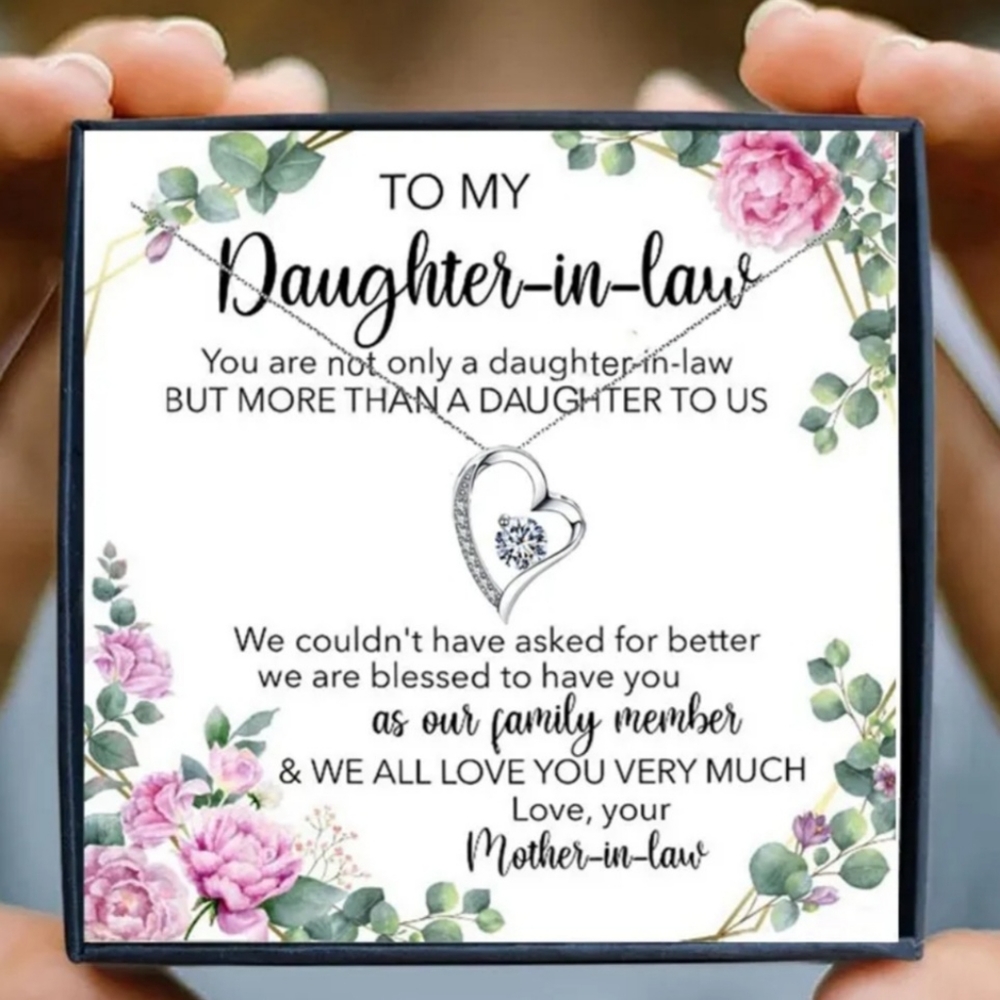 To My Daughter In Law Necklace, Charm Necklace, Inspirational Necklace